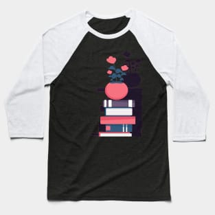 flower pot  book stack - aesthetic Baseball T-Shirt